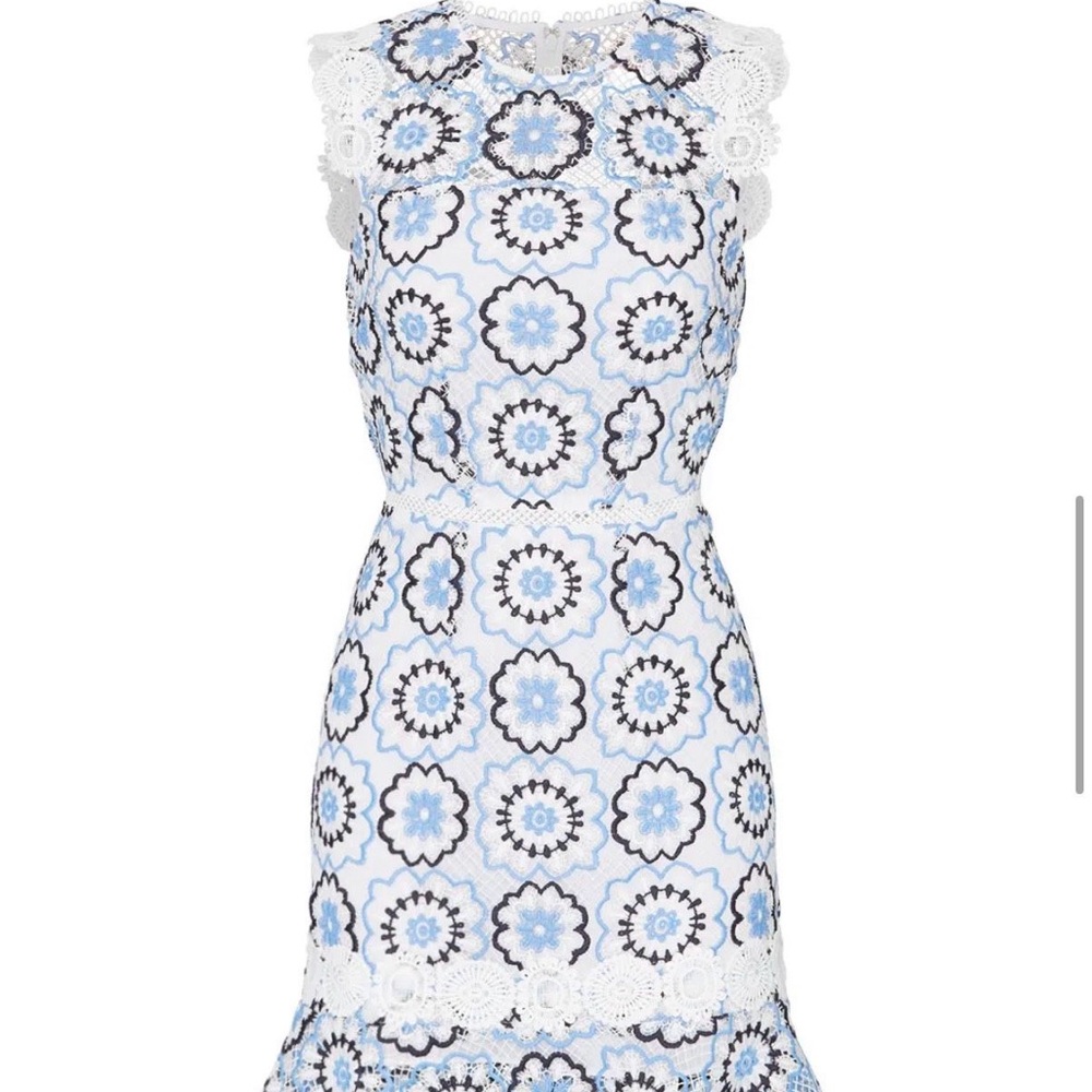 ML Monique Lhuillier Floral Embroidered Dress Size 8 / NWOT